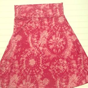 NWOT Lularoe Madison Skirt Size XLPink Tie Dye